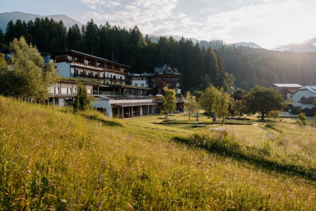 Blick auf das Biohotel Daberer
